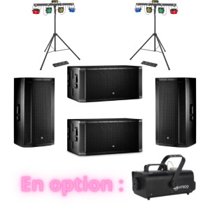Pack soirée JBL Bass+ (80-200 pers)